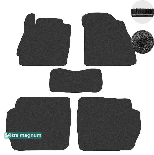 Sotra 06952-MG15-BLACK Interior mats Sotra two-layer black for Mazda 2 (2007-2014), set 06952MG15BLACK