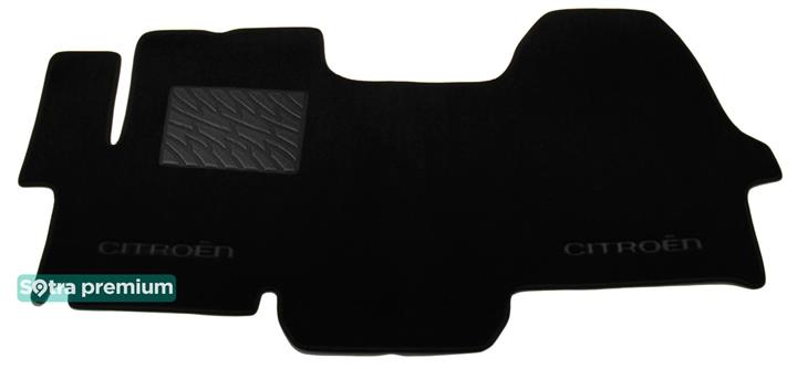 Sotra 06959-CH-BLACK Interior mats Sotra two-layer black for Citroen Jumper (2006-), set 06959CHBLACK