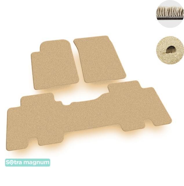 Sotra 06964-MG20-BEIGE Interior mats Sotra two-layer beige for Ssang yong Actyon (2006-2011), set 06964MG20BEIGE