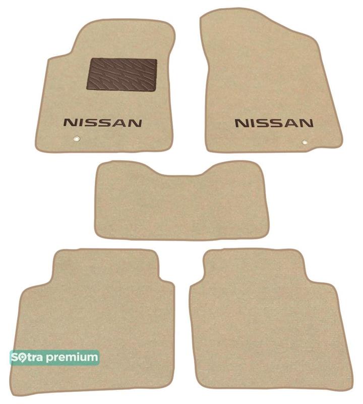 Sotra 06966-CH-BEIGE Interior mats Sotra two-layer beige for Nissan Teana (2008-2014), set 06966CHBEIGE