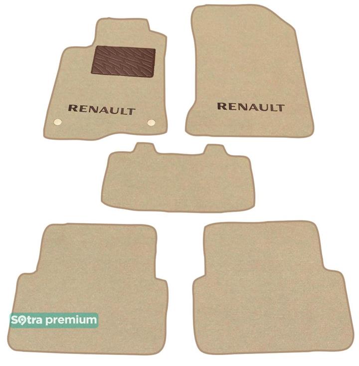 Sotra 06968-CH-BEIGE Interior mats Sotra two-layer beige for Renault Laguna (2007-2015), set 06968CHBEIGE