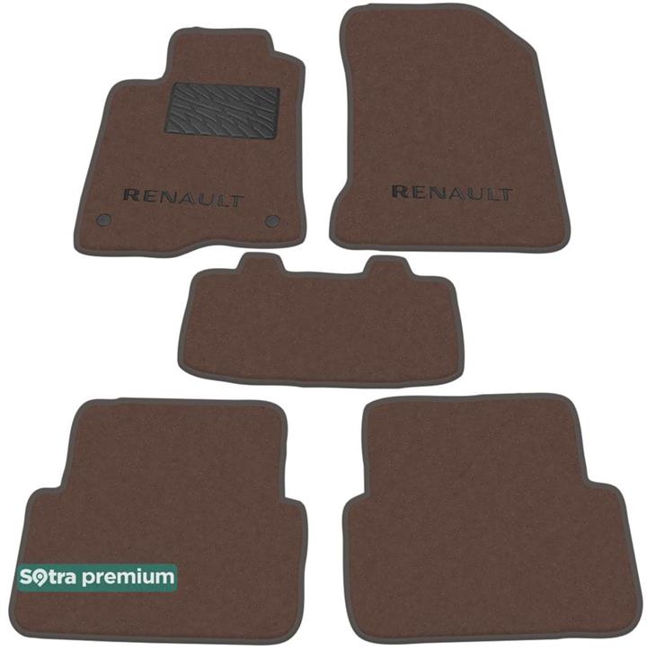 Sotra 06968-CH-CHOCO Interior mats Sotra two-layer brown for Renault Laguna (2007-2015), set 06968CHCHOCO