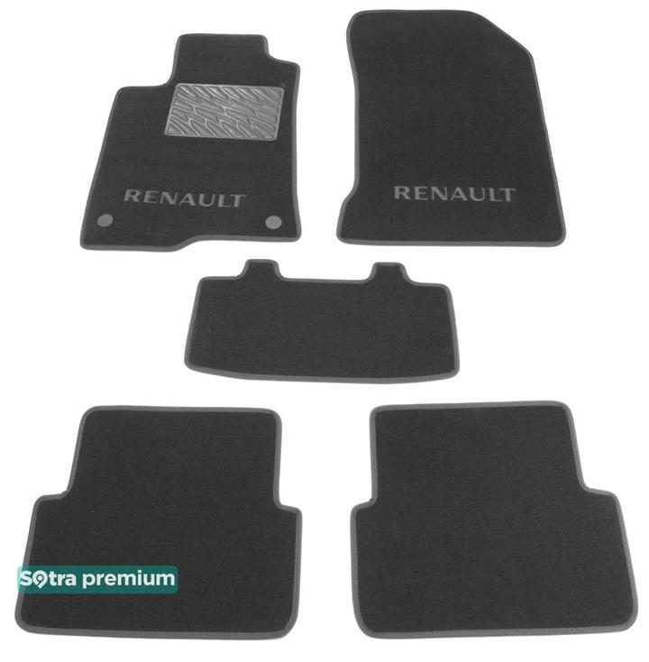 Sotra 06968-CH-GREY Interior mats Sotra two-layer gray for Renault Laguna (2007-2015), set 06968CHGREY