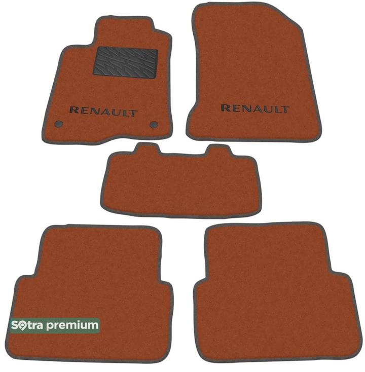 Sotra 06968-CH-TERRA Interior mats Sotra two-layer terracotta for Renault Laguna (2007-2015), set 06968CHTERRA