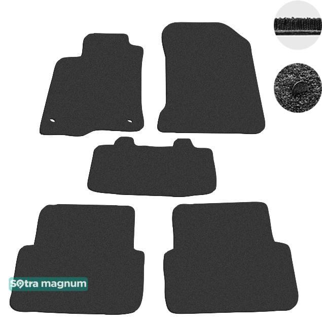Sotra 06968-MG15-BLACK Interior mats Sotra two-layer black for Renault Laguna (2007-2015), set 06968MG15BLACK