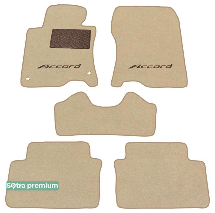 Sotra 06970-CH-BEIGE Interior mats Sotra two-layer beige for Honda Accord eu (2008-2015), set 06970CHBEIGE