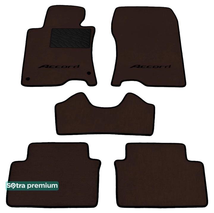 Sotra 06970-CH-CHOCO Interior mats Sotra two-layer brown for Honda Accord eu (2008-2015), set 06970CHCHOCO