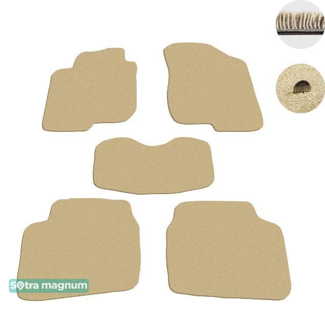 Sotra 06977-MG20-BEIGE Interior mats Sotra two-layer beige for Hyundai I30 (2007-2011), set 06977MG20BEIGE