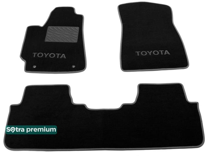 Sotra 06978-CH-BLACK Interior mats Sotra two-layer black for Toyota Highlander (2007-2010), set 06978CHBLACK