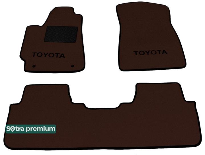 Sotra 06978-CH-CHOCO Interior mats Sotra two-layer brown for Toyota Highlander (2007-2010), set 06978CHCHOCO