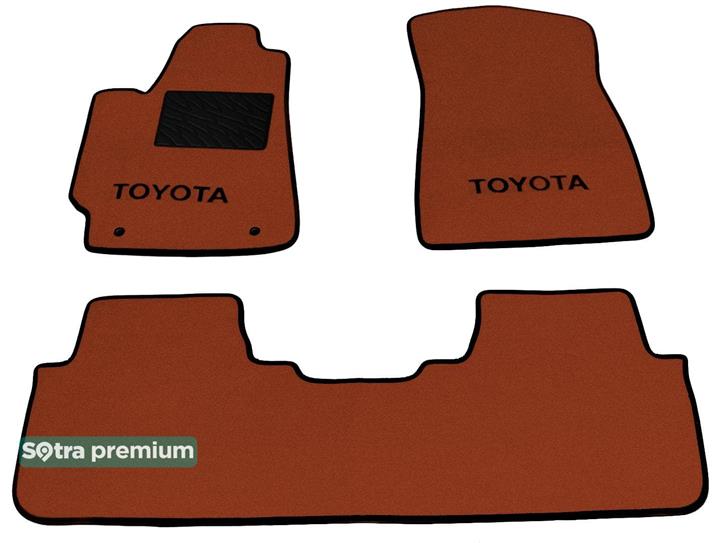 Sotra 06978-CH-TERRA Interior mats Sotra two-layer terracotta for Toyota Highlander (2007-2010), set 06978CHTERRA