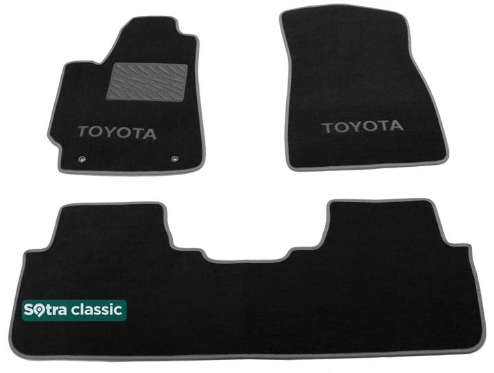 Sotra 06978-GD-BLACK Interior mats Sotra two-layer black for Toyota Highlander (2007-2010), set 06978GDBLACK