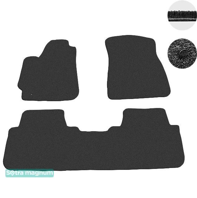 Sotra 06978-MG15-BLACK Interior mats Sotra two-layer black for Toyota Highlander (2007-2010), set 06978MG15BLACK