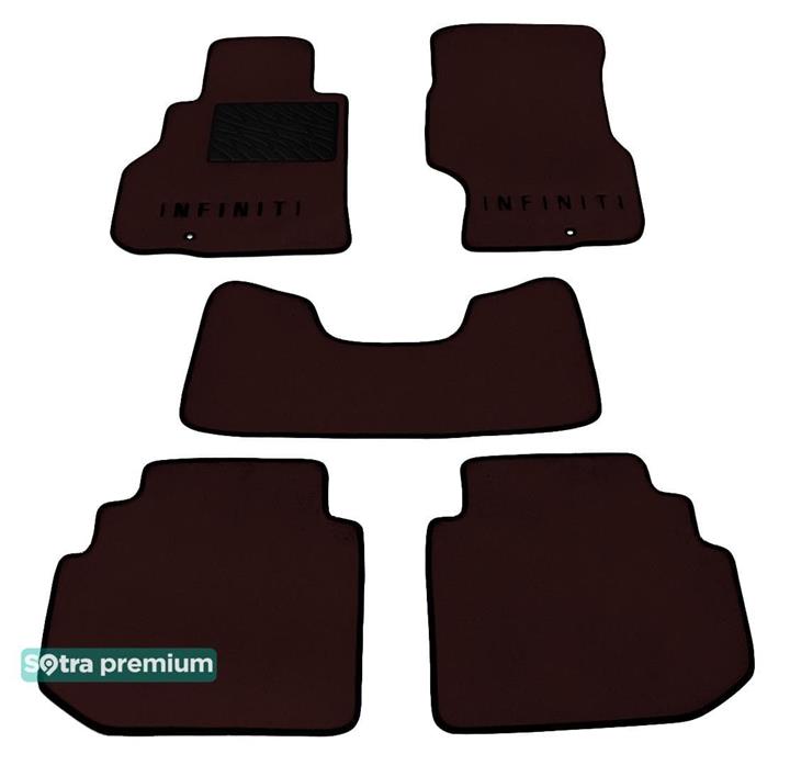 Sotra 06984-CH-CHOCO Interior mats Sotra two-layer brown for Infiniti M (2006-2010), set 06984CHCHOCO