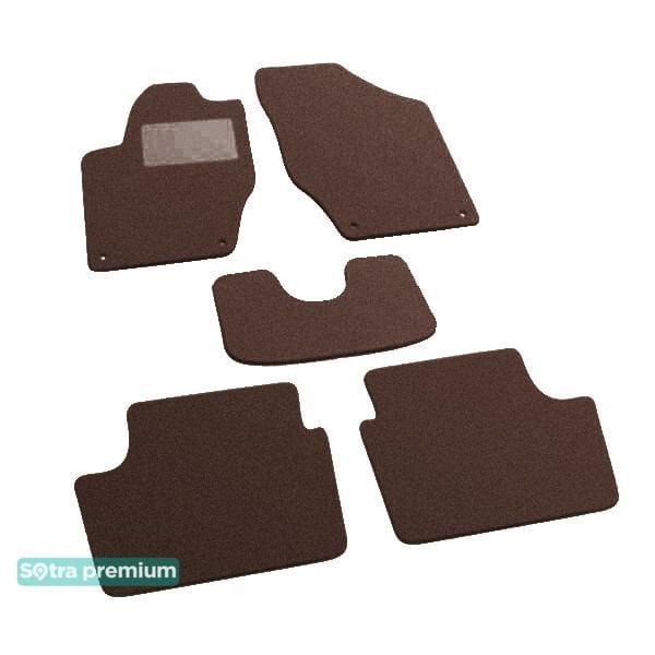Sotra 06987-CH-CHOCO Interior mats Sotra two-layer brown for Citroen C4 (2004-2010), set 06987CHCHOCO