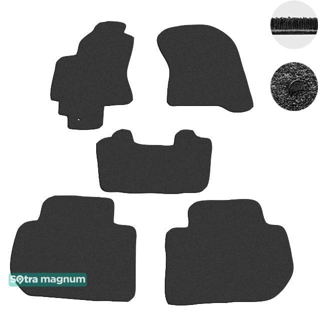 Sotra 06988-MG15-BLACK Interior mats Sotra two-layer black for Subaru Tribeca (2006-2014), set 06988MG15BLACK