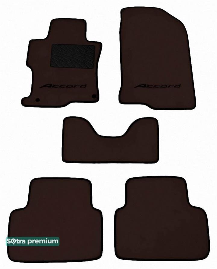 Sotra 06990-CH-CHOCO Interior mats Sotra two-layer brown for Honda Accord us (2007-2012), set 06990CHCHOCO