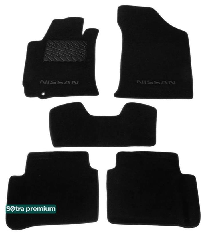 Sotra 07015-CH-BLACK Interior mats Sotra two-layer black for Nissan Altima (2007-2012), set 07015CHBLACK