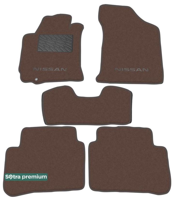 Sotra 07015-CH-CHOCO Interior mats Sotra two-layer brown for Nissan Altima (2007-2012), set 07015CHCHOCO