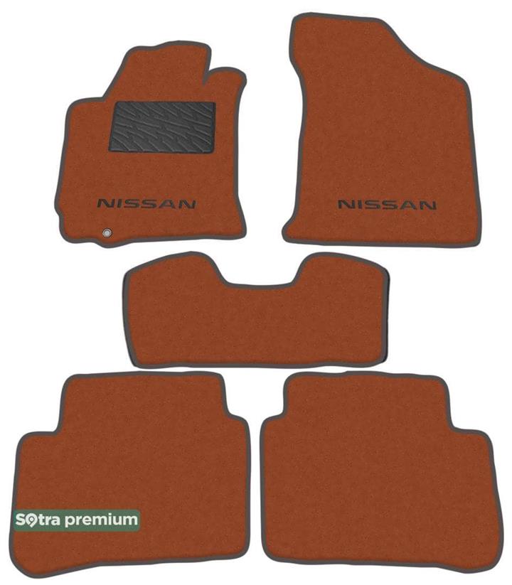 Sotra 07015-CH-TERRA Interior mats Sotra two-layer terracotta for Nissan Altima (2007-2012), set 07015CHTERRA