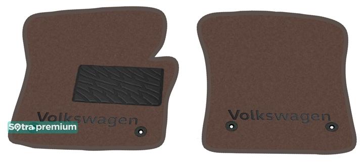 Sotra 07017-CH-CHOCO Interior mats Sotra two-layer brown for Volkswagen Caddy (2004-2015), set 07017CHCHOCO