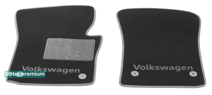 Sotra 07017-CH-GREY Interior mats Sotra two-layer gray for Volkswagen Caddy (2004-2015), set 07017CHGREY