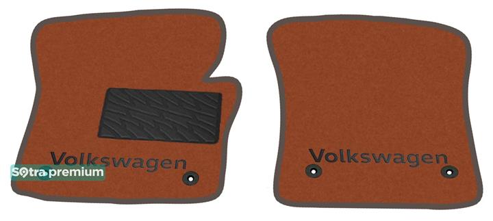 Sotra 07017-CH-TERRA Interior mats Sotra two-layer terracotta for Volkswagen Caddy (2004-2015), set 07017CHTERRA