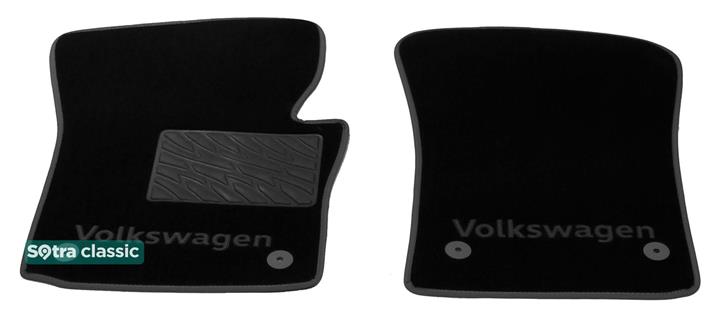 Sotra 07017-GD-BLACK Interior mats Sotra two-layer black for Volkswagen Caddy (2004-2015), set 07017GDBLACK
