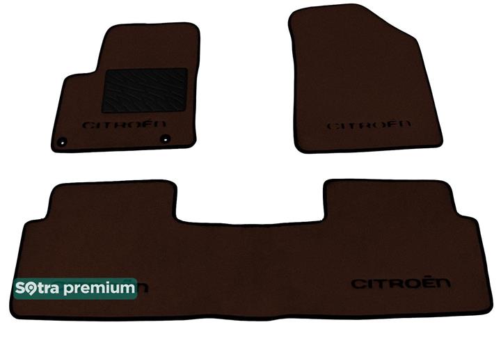 Sotra 07019-CH-CHOCO Interior mats Sotra two-layer brown for Citroen C5 (2008-), set 07019CHCHOCO