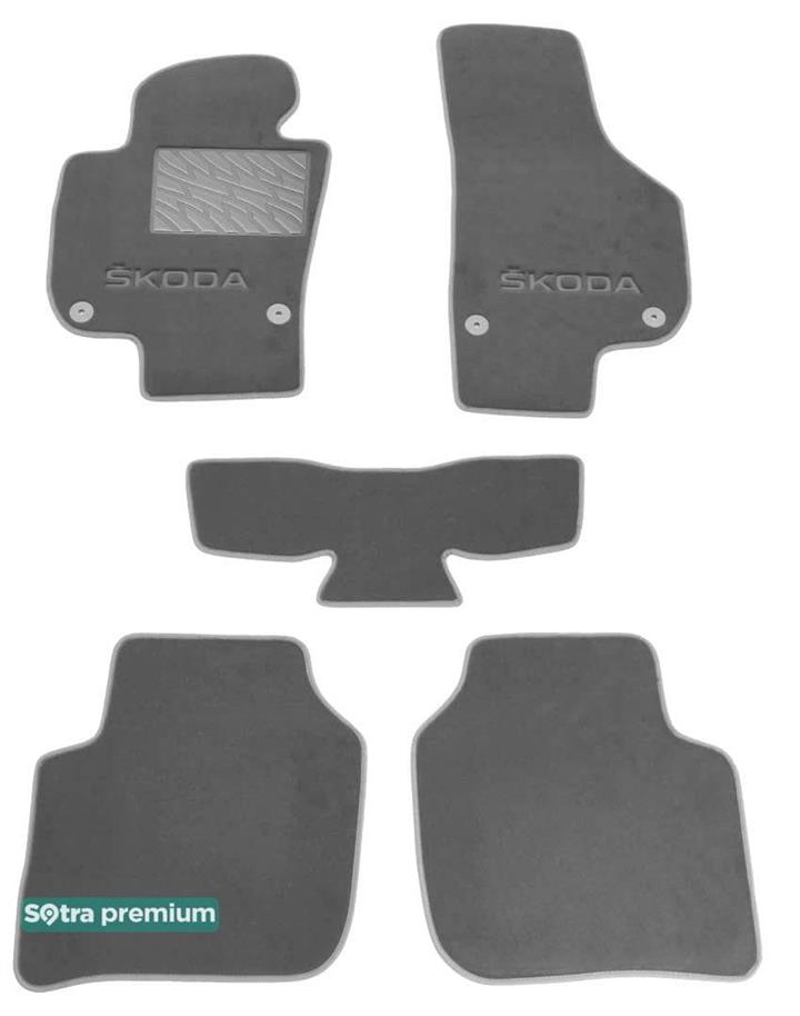 Sotra 07025-CH-GREY Interior mats Sotra two-layer gray for Skoda Superb (2008-2012), set 07025CHGREY