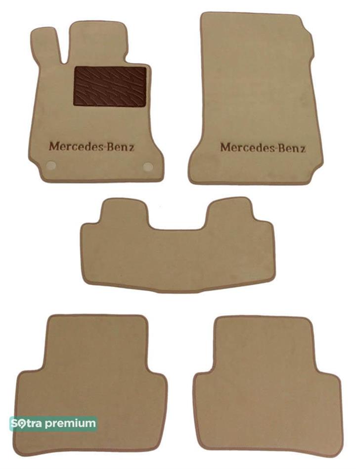 Sotra 07029-CH-BEIGE Interior mats Sotra two-layer beige for Mercedes C-class (2007-2014), set 07029CHBEIGE