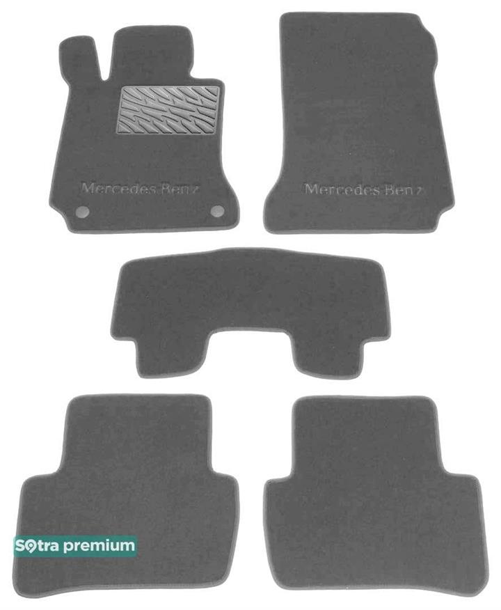 Sotra 07029-CH-GREY Interior mats Sotra two-layer gray for Mercedes C-class (2007-2014), set 07029CHGREY
