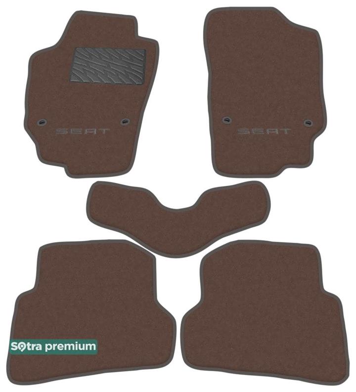 Sotra 07032-CH-CHOCO Interior mats Sotra two-layer brown for Seat Ibiza (2008-2016), set 07032CHCHOCO
