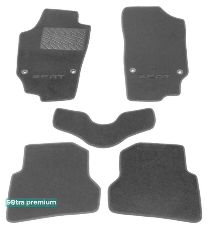 Sotra 07032-CH-GREY Interior mats Sotra two-layer gray for Seat Ibiza (2008-2016), set 07032CHGREY