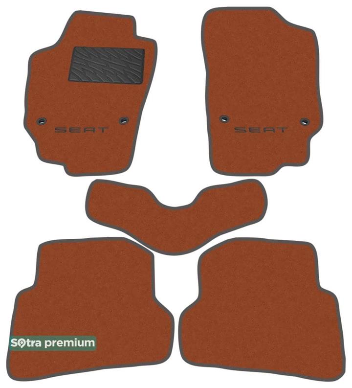 Sotra 07032-CH-TERRA Interior mats Sotra two-layer terracotta for Seat Ibiza (2008-2016), set 07032CHTERRA