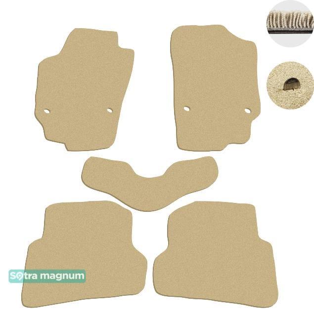 Sotra 07032-MG20-BEIGE Interior mats Sotra two-layer beige for Seat Ibiza (2008-2016), set 07032MG20BEIGE