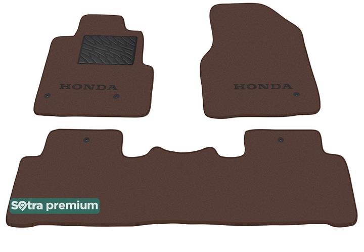 Sotra 07034-2-CH-CHOCO Interior mats Sotra two-layer brown for Honda Pilot (2009-2015), set 070342CHCHOCO