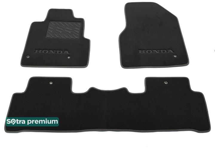 Sotra 07034-2-CH-GREY Interior mats Sotra two-layer gray for Honda Pilot (2009-2015), set 070342CHGREY
