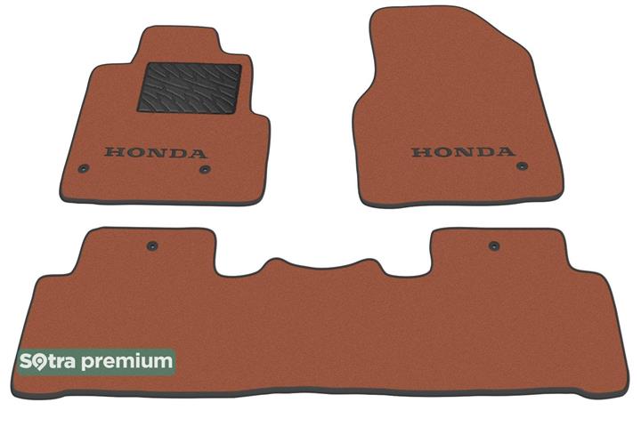 Sotra 07034-2-CH-TERRA Interior mats Sotra two-layer terracotta for Honda Pilot (2009-2015), set 070342CHTERRA