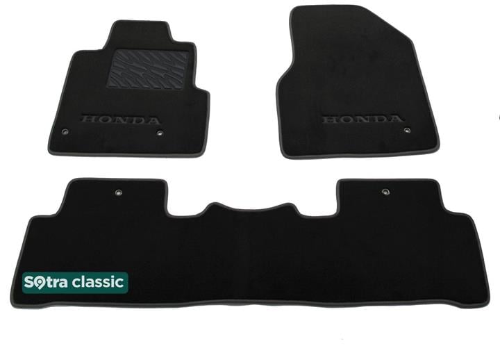 Sotra 07034-2-GD-BLACK Interior mats Sotra two-layer black for Honda Pilot (2009-2015), set 070342GDBLACK