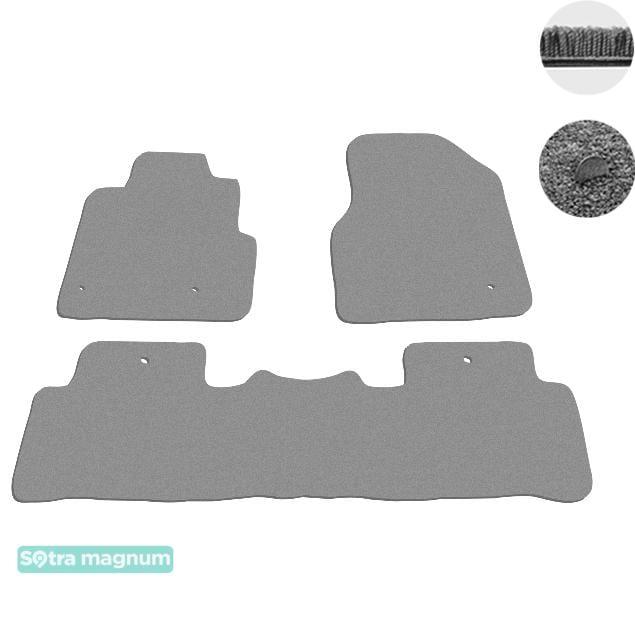 Sotra 07034-2-MG20-GREY Interior mats Sotra two-layer gray for Honda Pilot (2009-2015), set 070342MG20GREY