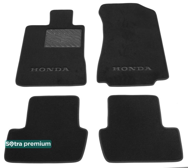 Sotra 07035-CH-BLACK Interior mats Sotra two-layer black for Honda Legend (2009-2010), set 07035CHBLACK