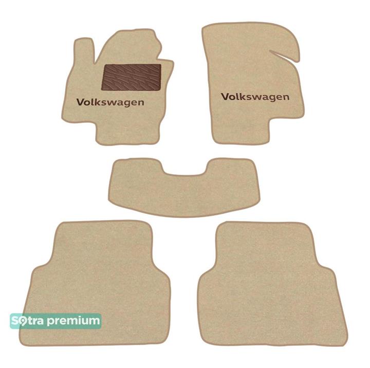 Sotra 07037-CH-BEIGE Interior mats Sotra two-layer beige for Volkswagen Tiguan (2007-2015), set 07037CHBEIGE
