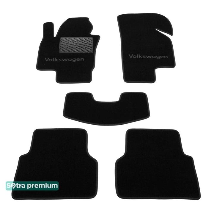 Sotra 07037-CH-BLACK Interior mats Sotra two-layer black for Volkswagen Tiguan (2007-2015), set 07037CHBLACK