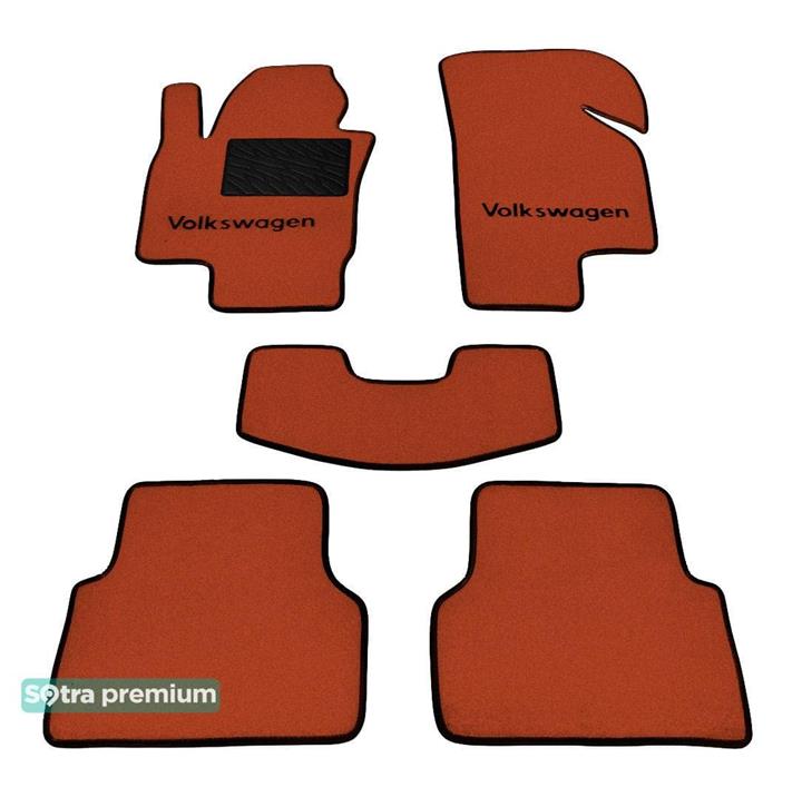 Sotra 07037-CH-TERRA Interior mats Sotra two-layer terracotta for Volkswagen Tiguan (2007-2015), set 07037CHTERRA