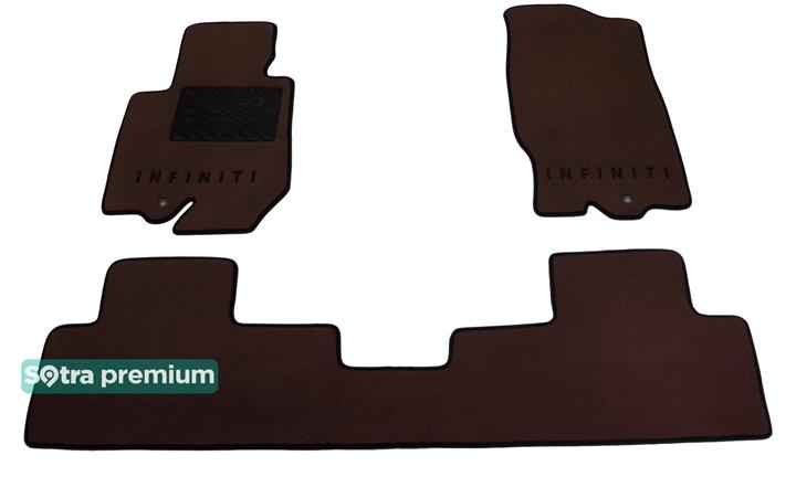 Sotra 07045-CH-CHOCO Interior mats Sotra two-layer brown for Infiniti Fx / qx70 (2009-), set 07045CHCHOCO