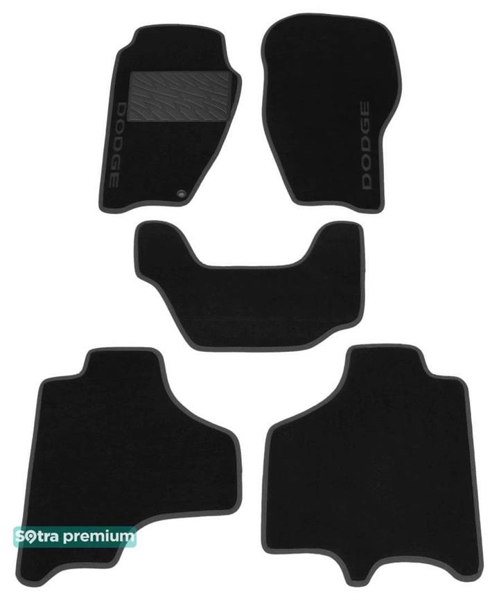 Sotra 07054-CH-BLACK Interior mats Sotra two-layer black for Dodge Nitro (2007-2012), set 07054CHBLACK