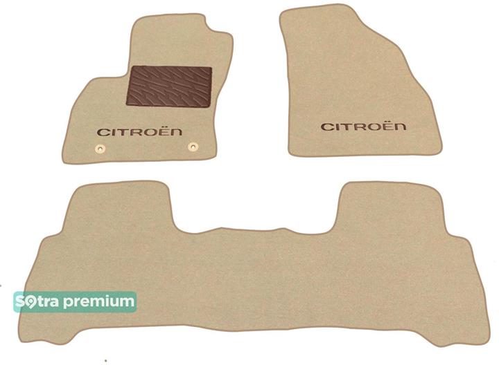 Sotra 07059-CH-BEIGE Interior mats Sotra two-layer beige for Citroen Nemo (2008-), set 07059CHBEIGE