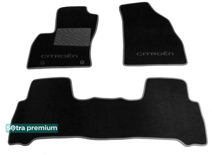 Sotra 07059-CH-BLACK Interior mats Sotra two-layer black for Citroen Nemo (2008-), set 07059CHBLACK