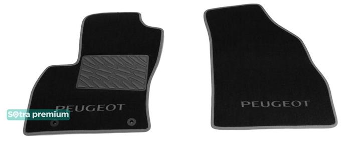 Sotra 07060-CH-BLACK Interior mats Sotra two-layer black for Peugeot Bipper (2008-), set 07060CHBLACK